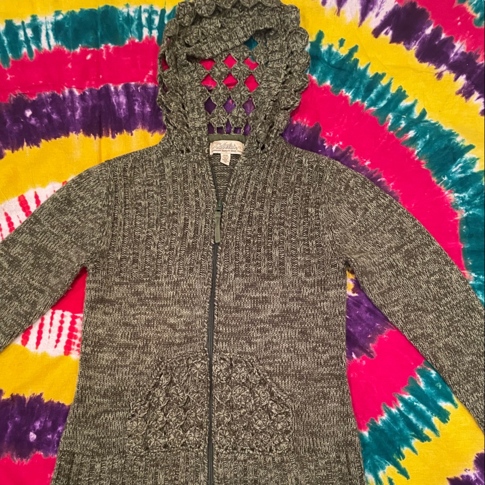 Crochet zip up sweater